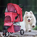 Classic 3-Wheel Pet Pram Foldable Washable Light Weight Pet Stollers