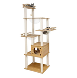 SkyScratch Deluxe: Tall, Well-Designed Cat Scratching Condo Tower with Multiple Capsules