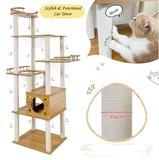 SkyScratch Deluxe: Tall, Well-Designed Cat Scratching Condo Tower with Multiple Capsules