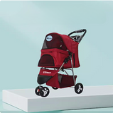 Classic 3-Wheel Pet Pram Foldable Washable Light Weight Pet Stollers