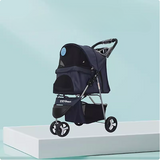 Classic 3-Wheel Pet Pram Foldable Washable Light Weight Pet Stollers