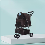 Classic 3-Wheel Pet Pram Foldable Washable Light Weight Pet Stollers